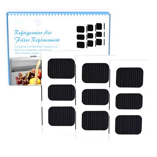 DEWEL Refrigerator Air Filter Replacement Compatible with Frigidaire PAULTRA2 Pure Air Ultra II - Compatible with Electrolux ELPAULTRA2 - Activated Carbon Air Filter - 3 Packs
