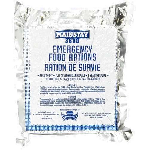 Mainstay Emergency Food Rations - 3600 Calorie Bars