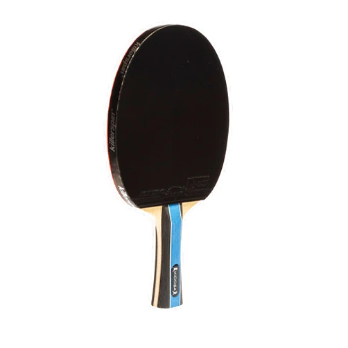 Killerspin KIDO 5A RTG Premium (Straight or Flared) Table Tennis Racket Professional, ITTF-Approved, Hard Paddle, Made of 5-Ply Wood, Dual-Colored in Red and Black