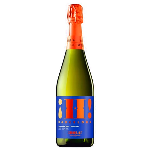 Barcelona Brands S.L. ¡HOLA! - ¡H! BARCELONA – Premium Sparkling White Wine, 0.0% Alcohol, Vegan, Gluten-Free, Perfect for Celebrations (750ml Bottle)