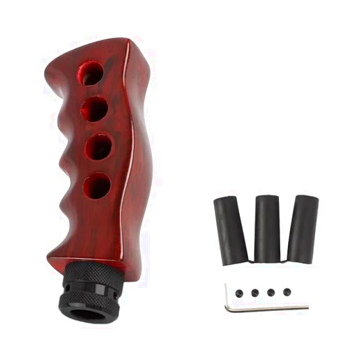 Generic Universal Wood Slotted Pistol Grip Handle Manual Gear Stick Shift Knob Shifter