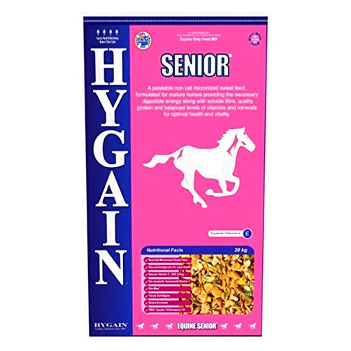 Hygain Senior - Highly Palatable Non-Oat Micronized Sweet Feed for Horses