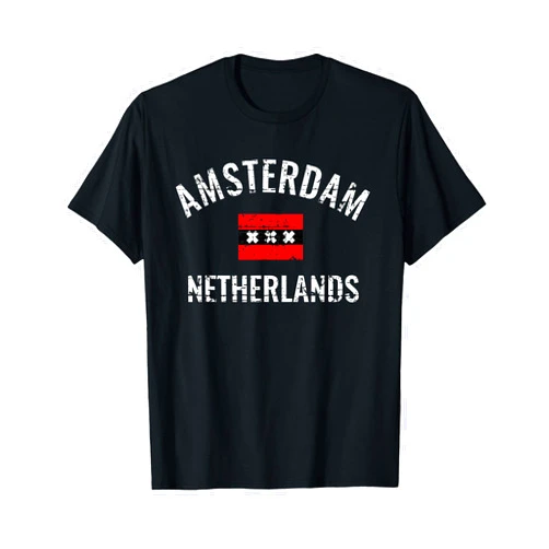 Amsterdam Netherlands tee Amsterdam Holland Flag tshirt T-Shirt