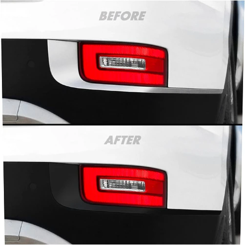 SlickMod Chrome Delete Blackout Vinyl Overlay for 2020-2022 Hyundai Palisade Reflector Trim (Gloss Black)
