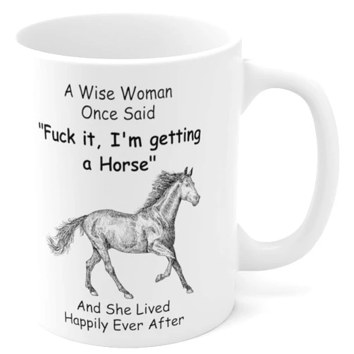 Lovesout Horse Gifts For Women Horses Mom Birthday Gifts For A Wise Woman Pet Lovers Who Loves Animal Fun Coffee Mugs Funny Mother's Day 2025 Christmas Gag Quotes Mug Ceramic White 11oz
