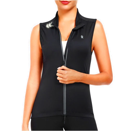 Little Donkey Andy Women's Breathable Cycling Vests full Zip Reflective Sleeveless Jerseys Running Biking Shirts 4 Pockets