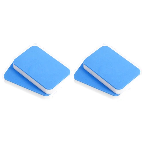 PATIKIL Table Tennis Rubber Care Sponge, 4 Pack Ping Pong Paddle Cleaning Sponge Racket Pat Cleaner, Blue White
