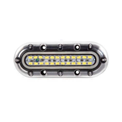 Al Aker Lighting LED Underwater Boat Lights, 12W 12V (Blue, Green, White LED Colour Options), Surface Mount for Boats, Yachts, Cruise Ships, Sailboat, Pontoon, Transom (White)