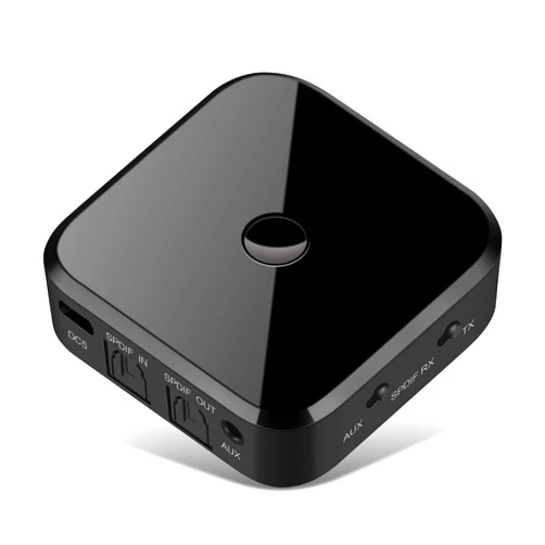 Szyafei Bluetooth 5.0 transmitter and receiver, digital optical TOSLINK with 3D surround apt* and 3.5 mm wireless audio adapter for TV/home stereo system-low latency