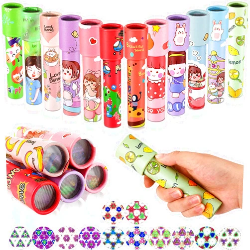 ZAUGONTW Classic Kaleidoscopes Toy, 12 Pcs Cute Educational Kaleidoscope Toy for Goodie Bag Stuffers,Kids Party Favors,Birthday Returns Gifts, School Carnival Prizes,Classroom Prizes (Random Color)