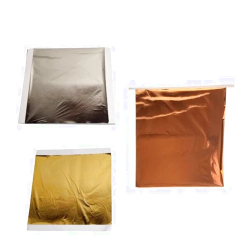 FGLC 300 8X8CM Gold Silver Copper Leaf Foil Sheets for Crafts Resin, Scrapbooking, Gilding, Framing, Nail Art, Craft Supplies, Gold Leaf Sheet's