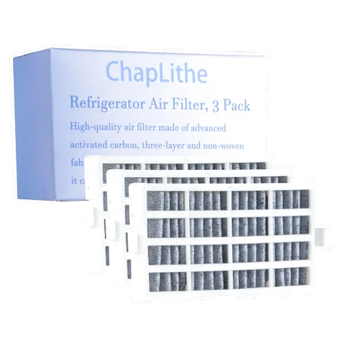 ChapLithe Fresh Flow Air Filter fit for Whirlpool Refrigerator model WRF560SEHZ00/01/02/03, WRF560SEYM00/01/02/04/05, WRF736SDAM00/10/11/12/13/14, WRF757SDHZ00/01/02/03/04, WRF767SDHZ00/01/02/03/04 (3pk)