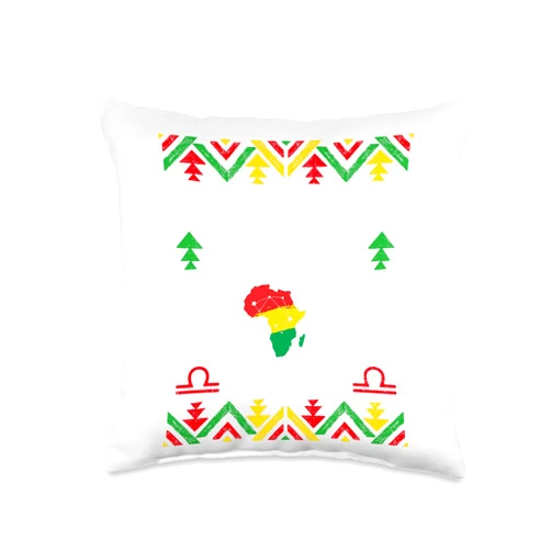 Black History Month And Juneteenth Apparel MVV Unapologetically Dope Black Libra Zodiac Sign History Throw Pillow, 16x16, Multicolor