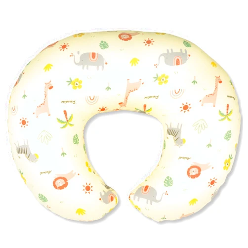 x-vesolje Nursing Pillow, Breastfeeding Pillow with Removable Cover, Ergonomic Breast Feeding Pillow, Baby Feeding Support Pillow for Mom Easier Breastfeeding- Original Size/Animal Yellow