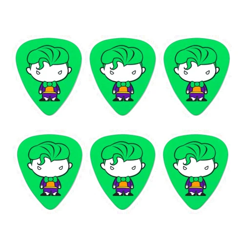 GRAPHICS & MORE Batman Joker Cute Chibi Character Novelty Guitar Picks Medium Gauge - Set of 6