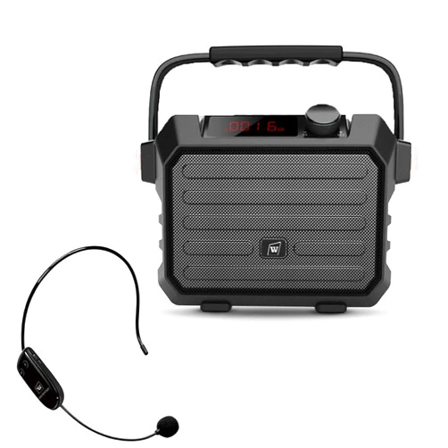 HW HAOWORKS 30W Voice Amplifier Wireless Microphone and Speaker Set Portable Handheld Mini Pa System for Teachers, Classroom, Rechargeable Bluetooth 5.0 Pa Speaker Supports Echo, FM, Recording, AUX, TF Card, USB