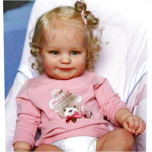 Cosheng 20 INCH Realistic Look Real Reborn Baby Maddie Silicone Cloth Body Vinyl Reborn Baby Dolls Girl That Lifelike Newborn Baby Doll Real Life Reborn Doll Xmas Toy Set for Kids