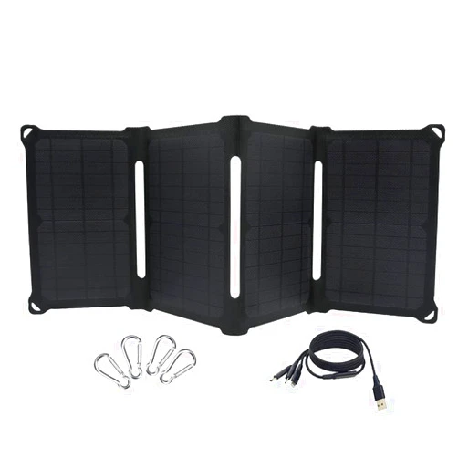XINPUGUANG Solar Charger Foldable 28W Protable Solar Panel ETFE Monocrystalline with 2 USB Output Ports Outdoor Camping Hiking Travel for Cell Phone and More 5V Device(28W)