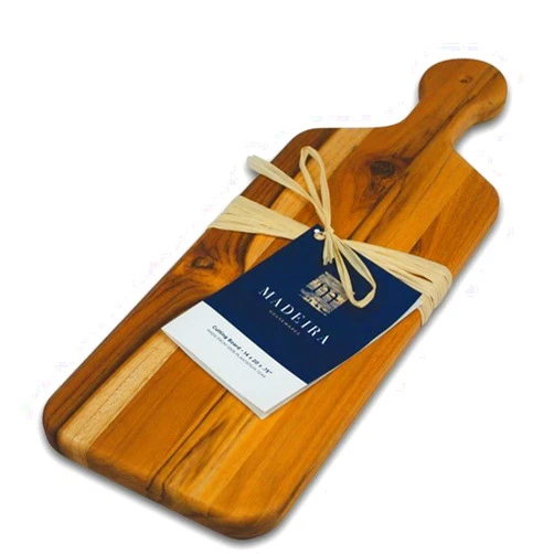 Madeira Bread Board, Teak Edge-Grain, 17
