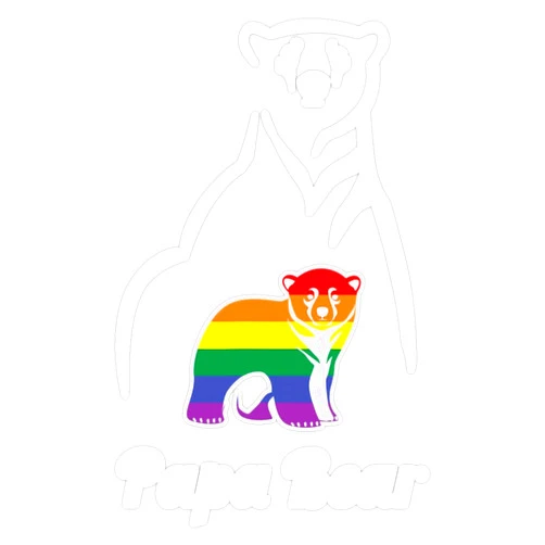 CRR Graphics LGBT Papa Bear Gay Pride Equal Rights Rainbow Bumper Sticker Vinyl Decal 5