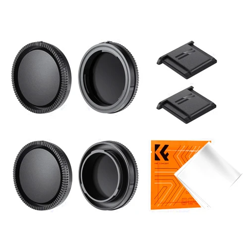 K&F Concept E Mount Body Cap & Rear Lens Cover for Sony Nex E Mount A6700 A6600 A6500 A6400 A6300 A6100 A6000 A5100 A5000 A7C A7CR A7C II A7 A7S A7R FX3 FX30 A9 A9II ZV-E10 NEX-6 NEX-7 NEX-5C NEX-3