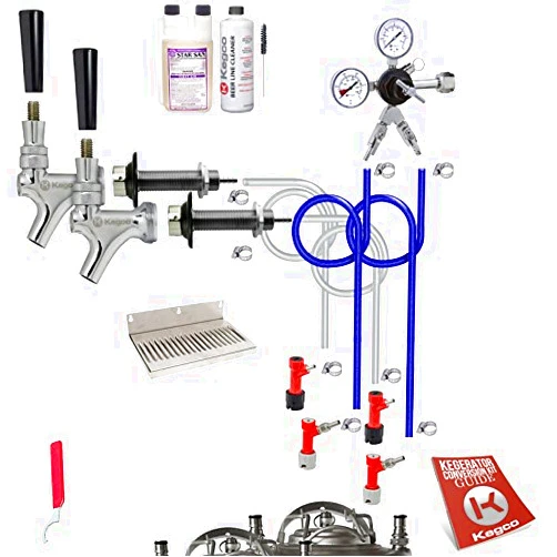 Kegco 3PUCK2-PLCP-NT Kegerator Kit, 2-Tap, Chrome