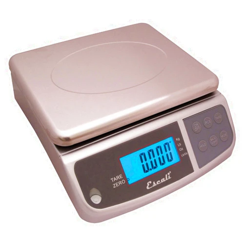 San Jamar Escali Promzr M-Series Digital Scale with Display Hold for Kitchens and Restaurants, Metal, 33 Pound, Silver
