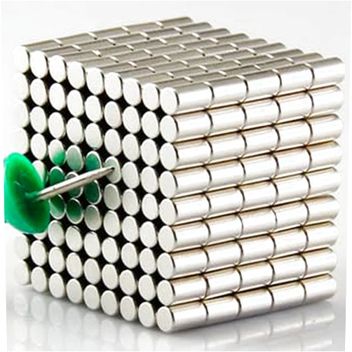 Magpross 50 Pieces 4x8mm Small Round Cylinder Multi-use Refrigerator Magnets for Office,Whiteboard, Fridge, Science, Crafts, Art, Projects