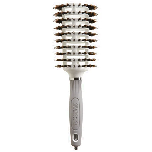 Olivia Garden Ceramic + Ion Turbo Vent Combo Hair Brush (ionic & 100% boar bristles) CITV-COGD (Grande 3 1/4
