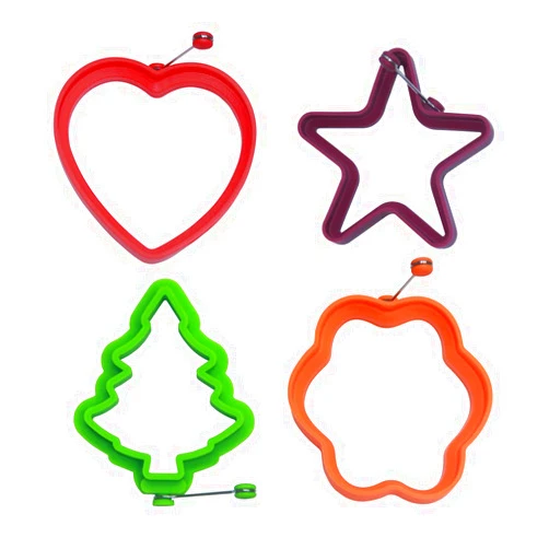 OWN KAN Egg Poachers 4 Shape Silicone Egg Ring Set, Non-Stick Egg Pancake Mold Cooker for Fried Egg, Sandwiches, Pie, Mcmuffin by OWN KAN (4 Pieces)