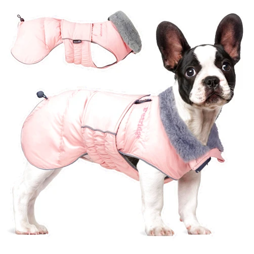 Petridge Dog Winter Coat, Warm and Soft Dog Jacket, Padded Lightweight Dog Puffer Vest for Small Medium Large Dogs Pink S