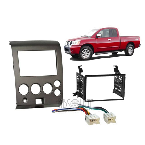 Absolute USA ABS99-7406 Fits Nissan Titan 2004-2005 Double DIN Stereo Harness Radio Install Dash Kit