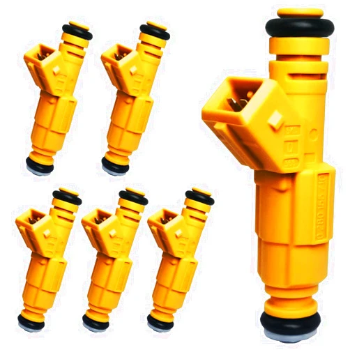 SeyPon Upgraded 4 Holes Fuel Injectors Fits For Jeep: Wrangler 1991-1998, Cherokee 1989-1998, Grand Cherokee 1993-1998, Comanche 1987-1992, V6 4.0L, OEM # 0280155710, 0280155703, 0280155700(6 Pcs)