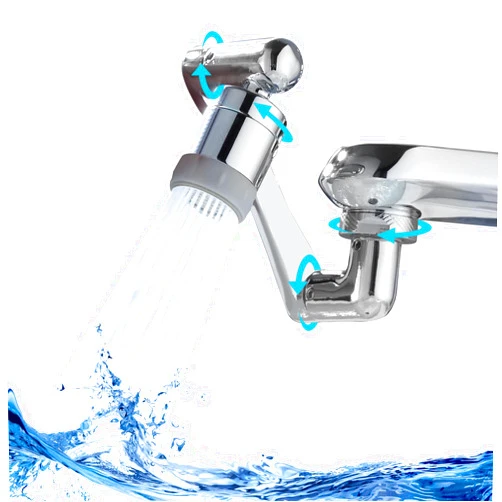 CECEFIN 1080° Swivel Faucet-Extender Sink-Aerator - 2 Mode Splash Water Filter Extension, Kitchen Bathroom 360° Rotatable Spray Attachment, Multifunctional Universal Robotic Arm -Wash Hand/Hair/Face
