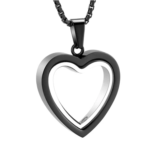 Zeqingjw Glass Cremation Jewelry Necklace for Ashes Heart Memorial Locket Stainless Steel Keepsake Urn Ashes Pendant