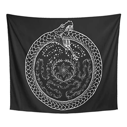 The Ghoulish Garb Hecate's Wheel Tapestry Ouroboros Wall Hanging Art Print (59