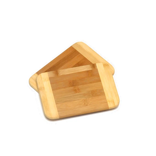 Lipper International Bamboo Wood Two-Tone Kitchen Cutting and Serving Board, Small, 8