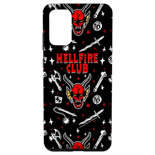 Stranger Things Galaxy S20+ Stranger Things Hellfire Club Textbook Pattern Case