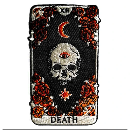 CHBROS Skeleton Deach Embroidered Patches Applique Iron on Patches for Clothes, Jackets, T-Shirt, Backpacks………