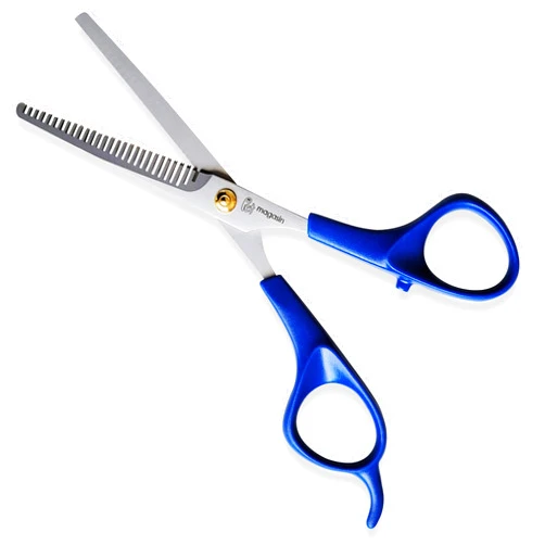 PET MAGASIN Pet Thinning Shears - Professional Thinning Scissors with Toothed Blade - Blue