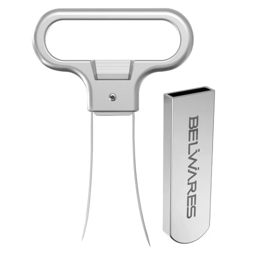 Belwares Ah So Wine Opener - Stainless Steel Wine Bottle Opener, Effortless Cork Removal with Two-Pronged Precision, Vintage Wine Cork Remover That Won’t Crumble Cork - Beer Opener, Great Gift Idea