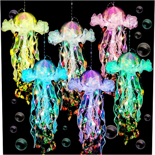 Ycitusi Jellyfish Paper Lanterns, Under The Sea Party Decorations, 6Pcs Hanging Jelly Fish for Mermaid Ocean Themed Spongebob Birthday Party Decorations, Baby Shower Classroom Decor Supplies