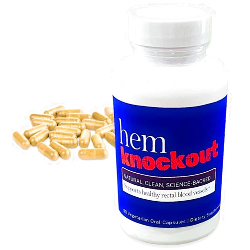 Hem Knockout Hemorrhoid Relief, Ease Hemorrhoid Symptoms, Supports Vein Health, Made in USA, 90 capsules