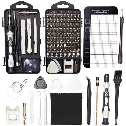 STREBITO Precision Screwdriver Set 124-Piece Electronics Tool Kit with 101 Bits Magnetic Screwdriver Set for Computer, Laptop, Cell Phone, PC, MacBook, iPhone, Nintendo Switch, PS4, PS5, Xbox Repair
