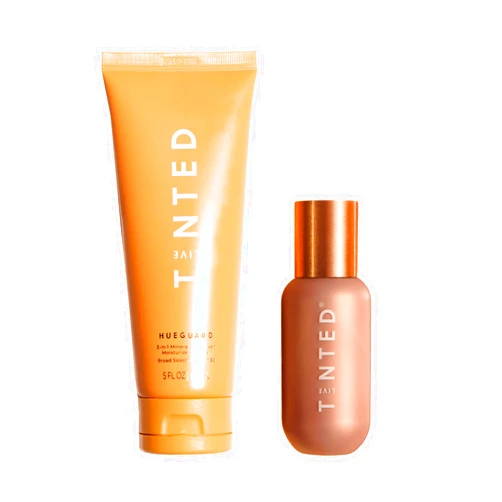 LIVE TINTED Summer Glow Duo: includes full-sized Hueglow in Dawn, 1.7 fl. Oz & Jumbo Hueguard 3-in-1 Mineral SPF, 5 fl oz
