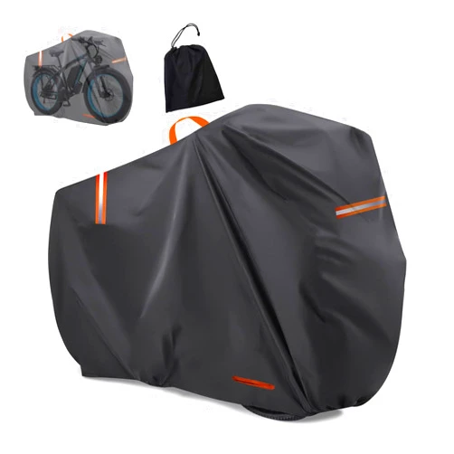 VNUVCOE Bike Cover Outdoor Storage Waterproof Bicycle Cover Rain Sun UV Snow Dust Wind with Lock Hole for Mountain Road Electric Bike Ebike Accessories (Black,26inch)