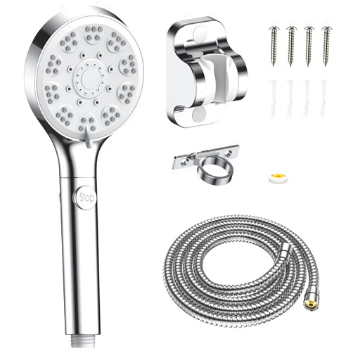 FASDUNT RV Shower Head with Hose, High Pressure 7 Mode Shower head with On Off Switch, Handheld Shower Head for RV/Campers, Travel Trailer, Motorhome