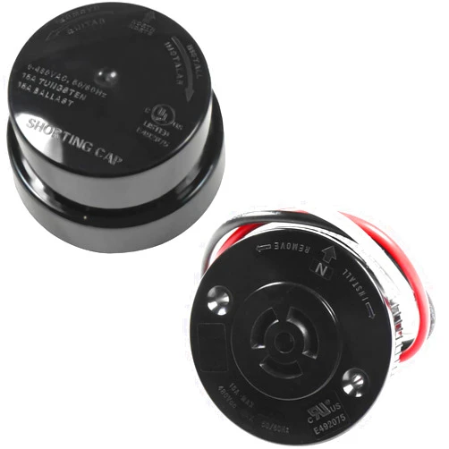 HQRP Photocell Sensor Shorting Cap with HQRP Receptacle, Outdoor Light Photoelectric Switch Short Circuit Cap Socket for Led Garage Light, Outdoor Pole Light, Landscape Lightening