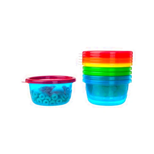 The First Years TOMY Take & Toss Toddler Bowls with Lids - 8oz, 6 pack, Colors May Vary (Y1032)