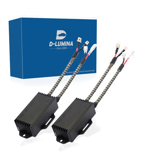 D-Lumina H1 H3 Anti Flicker LED Canbus Decoder, Resistor Decoders Error Free, Computer Warning Canceller Capacitors Wiring Harness, Pack of 2
